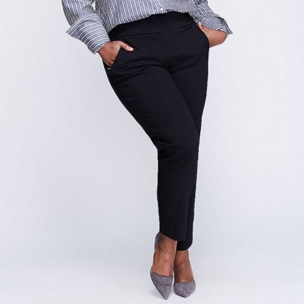 Lane Bryant black modernist Ashley ankle pant